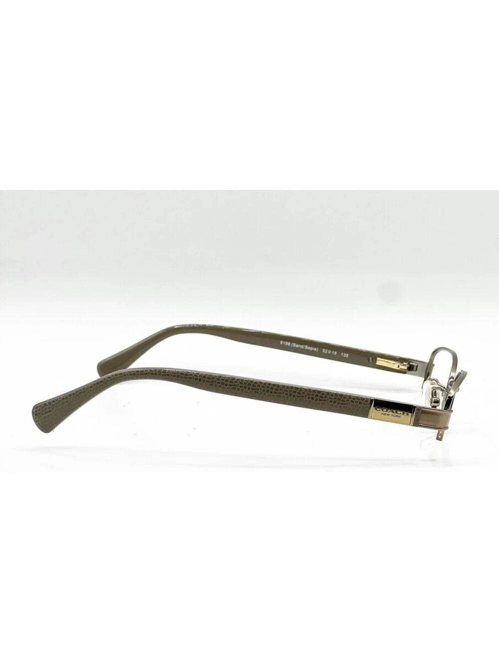 Coach HC 5059 9198 Sand Sepia Rectangle Authentic Eyeglass Frames 52-18-135